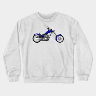 Chopper motorcycle cartoon illustration Crewneck Sweatshirt